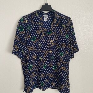 Nautical Patterned Navy Shirt